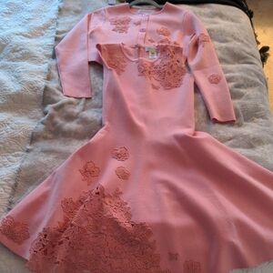 Oscar de la renta sleeveless pink dress